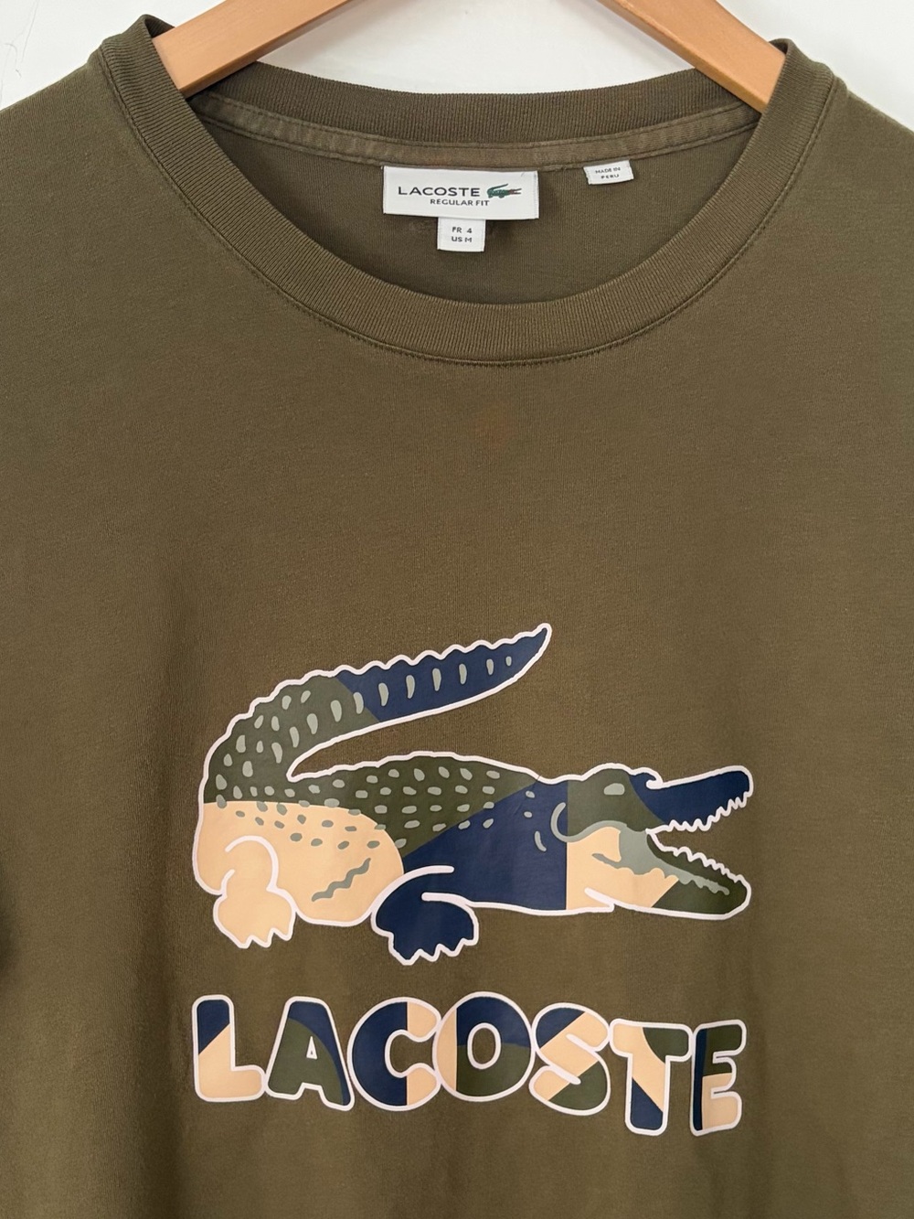 Lacoste Men’s Size 4 (M) Regular Fit Short Sleeve Crew Neck Graphic Tee
